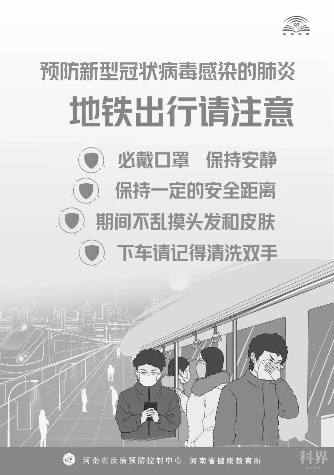 预防新冠病毒乘坐地铁注意事项