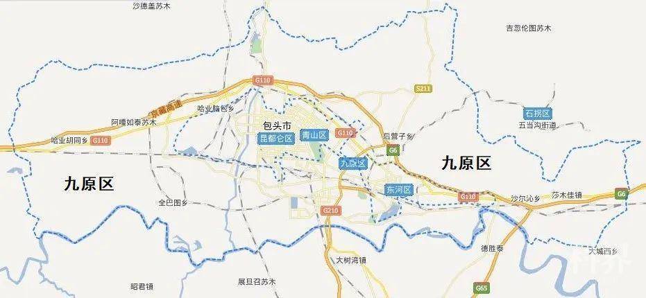 还有一些大中型城市,在城市周围设立郊区 例如包头市的九原区,很早