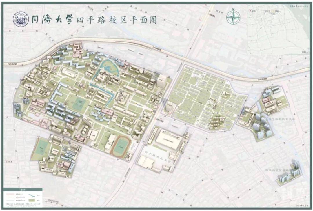 (同济大学四平路校区平面图)