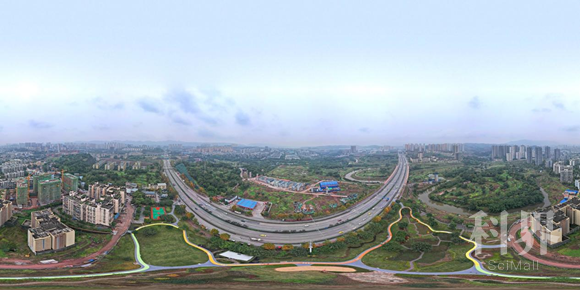 茶园大道生态修复及景观提升工程一角。通讯员 郭志如 摄