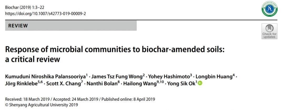Biochar综述 微生物群落对生物炭改良土壤的响应学术资讯 科技工作者之家