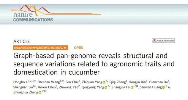 黄瓜是怎样驯化的？泛基因组图告诉你
