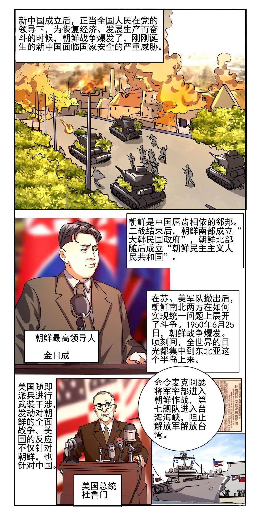 转载 漫画新中国史 抗美援朝学术资讯 科技工作者之家