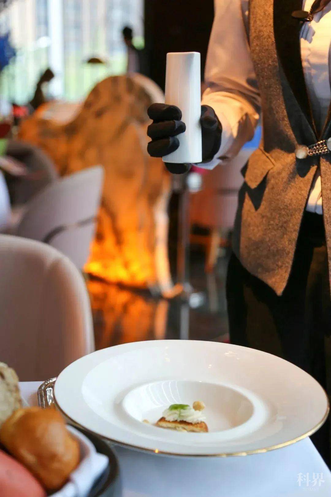 精致的摆盘,严格按照米其林星级标准 步步精细,成就宛若艺术品般的