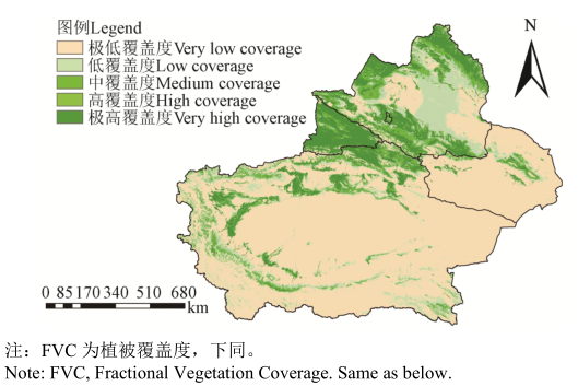 论文精选20002019年新疆植被覆盖度时空格局及重心变化分析